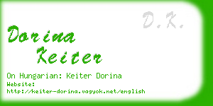 dorina keiter business card